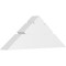 Ekena Millwork Saratoga Architectural Grade PVC Gable Bracket, 36"W x 13 1/2"H x 4"D x 6"F, 9/12 Pitch GBP036X14X0406SAR00 - alternate 1